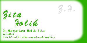 zita holik business card